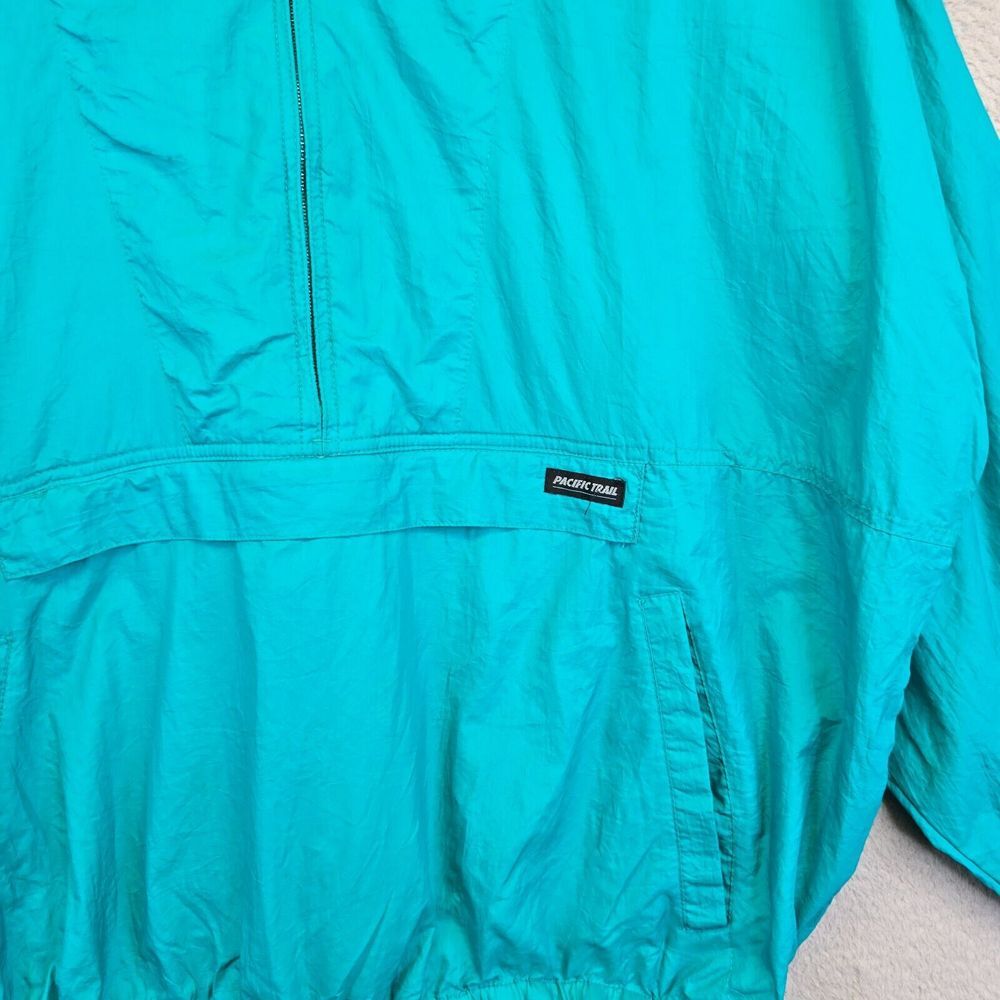 Vintage Pacific Trail Anorak Jacket Men's XL Green Retro Windbreaker '90s READ - Picture 2 of 16